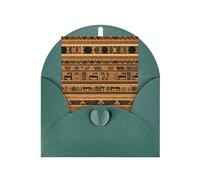 Egyptian frescoes Greeting card, blank inner page, includes envelope, 10 cm x 15 cm, for anniversary and party invitations.