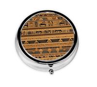 Egyptian Frescoesa Small Three-Compartment Medicine Box That Can Be Placed in Your Pocket Or Purse and Can Store Vitamins.