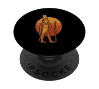 Egyptian God Amun Design Retro Egypt Amun-Ra Ankh Symbol PopSockets Adhesive PopGrip