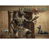 Egyptian God Anubis 1000 Piece Jigsaw Puzzle,Impossible Challenge,Stress Relief,Home Wall Decor,Great Gifts,Premium Cardboard,Adults & Kids 14+,Educational Toy 70x50cm