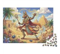 Egyptian God Anubis 1000 Piece Wooden Jigsaw Puzzle,Wood,Adults & Kids 14+,Impossible Challenge,Educational Toy,Home Wall Decor,Gift Idea,Stress Relief (75x50cm)