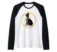 Egyptian God Egyptology Tutankhamun Bastet Cat Ancient Egypt Raglan Baseball Tee