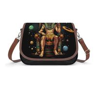 Egyptian God on Throne Travel Crossbody Bags for Women Shoulder Handbags with Adjustable Strap Satchel Purse