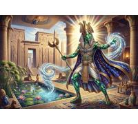 Egyptian God Osiris 1000 Piece Jigsaw Puzzle,Home Wall Decor,Great Gifts,Educational Toy,Impossible Challenge,Premium Cardboard,Adults & Kids 14+,Stress Relief 70x50cm