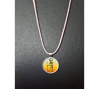 Egyptian God Ra Pendant On a 18" Pink Cord Necklace With Lobster Clasp Fastener Ideal Birthday Mothers Day Gift N354