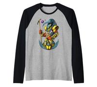 Egyptian God Thoth Ankh Scarab Ancient Egyptian Mythology Raglan Baseball Tee