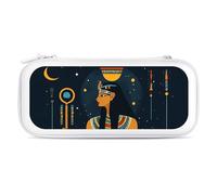 Egyptian Goddess Cat Compatible with Switch Carrying Case Waterproof Protective Travel Bag with 15 Game Card Slots