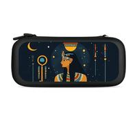 Egyptian Goddess Cat Compatible with Switch Carrying Case Waterproof Protective Travel Bag with 15 Game Card Slots