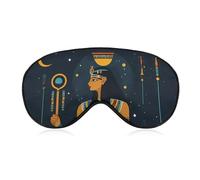 Egyptian Goddess Cat Lightweight Sleep Masks Funny Blocking Eye Mask for Sleeping with Adjustable Strap