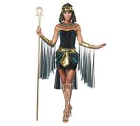 Egyptian Goddess Deluxe Costume Black/Teal, M Size 8-10