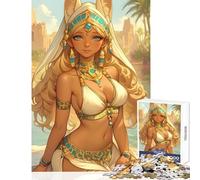 Egyptian Goddess Illustration Anime Girl 1000 Pieces Jigsaw Puzzles for Teenagers Boost Cognitive Clarity And Sharpness Mindful Calm Play Enjoyment (38x26cm)