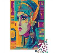 Egyptian Goddess Oil Painting, Ancient Egyptian Symbols1000 Piece Impossible for Adults Games Gifts Kids Challenge Jigsaw