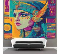Egyptian Goddess Oil Painting Art Style Tapestry Ancient Egyptian Symbols Tapestries 3D Wall Hanging Home Decorations for Room 130cmx150cm
