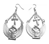 Egyptian Goddesses Pattern Drop Earrings Egyptian Civilization Accessories for Women Symbolise Wisdom and Strength Unique Women's Earrings, one size, As described