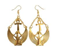 Egyptian Goddesses Pattern Earrings Egyptian Civilization Accessories for Women Symbolizing Wisdoms and Strength Historical Fashion Accessories