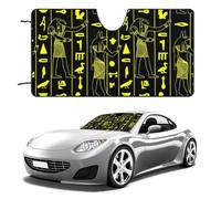 Egyptian Gods And Ancient Car Windshield Sunshade Foldable Front Sun Visor Protector Interior Car Accessories