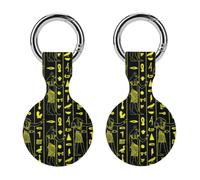 Egyptian Gods And Ancient Case Compatible for AirTag Holder | Cases Cover Tracker Accessories Silicone Protective Case Key Ring Dogs Bags Keys
