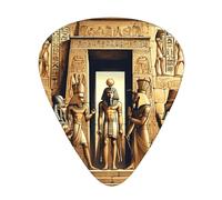 Egyptian-Gods-Pharaohs 12 Pack Guitar Picks With 3 Thicknesses And Storage Box, Abs Plectrums For Electric Bass Guitar Players