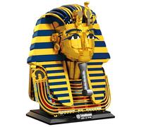 Egyptian Golden Mask Building Blocks Set, Pharaoh Mask with Base, Collection Street View Architecture Display, City Landmark Model, Home Decor, Creative Gift for Adult, Teen(1603PCS)