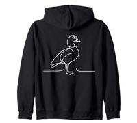 Egyptian Goose Line Art Birdwatcher Zip Hoodie
