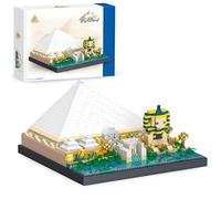 Egyptian Great Pyramid of Giza Building Blocks Sets, 2273 PCS Pyramid Sphinx Architecture Mini Building Bricks Kit, Micro World Famous Architecture Model Toys, Gift for Adults and Kids