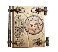 Egyptian-Grimoire Book Horror Themed Decorative Ritual | Volume Dead Tongue Ornamental Aging for Cosplay Adventures, Archaeology Enthusiasts, US