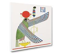Egyptian Hawk by Leon Jean Joseph Dubois Canvas Print | Gallery Wrapped 30mm Frame Wall Art | 14x14 inches | Ready to Hang | Retro Animals Picture | Living Room Bedroom Lounge Office