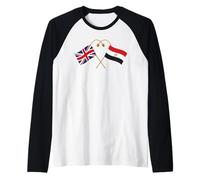 Egyptian Heritage UK Egypt British Flag Egyptian Flag Raglan Baseball Tee