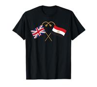 Egyptian Heritage UK Egypt British Flag Egyptian Flag T-Shirt