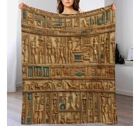Egyptian Hieroglyphics Blanket Soft Cozy Blanket Throw Couch Bed Print Couch And House Decor Throws for Sofa for Kids Boys Girls, 140×180cm