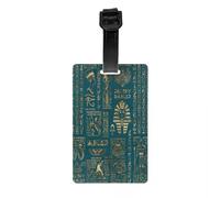 Egyptian Hieroglyphs and Deities Luggage Tags for Suitcases Ancient Egypt Pharaoh Baggage Tags Privacy Cover Name ID Card