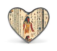Egyptian Hieroglyphs And Pharaohs Brooch Pins Heart Badge Button Tie Lapel Backpack Pin Decoration for Women Men