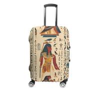 Egyptian Hieroglyphs and Pharaohs Suitcase Cover Travel Luggage Elastic Washable Baggage Covers Fits 19-32 Inch