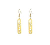 Egyptian Hieroglyphs Earrings Eye of Horus Ankh Cross Ancient Egypt Goddess Wings Drop Earrings Jewelry