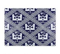 Egyptian Hieroglyphs In Navy Glass Chopping Board Benjamin Tate Design Natural One Size