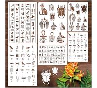 Egyptian Hieroglyphs Stencils, Ancient Egyptian Glyphs Alphabet Painting Template for Wood Burning, Journal, Scrapbook, Pyrography Engraving, Bookmark, Crafts, Art, DIY (Egypt6)