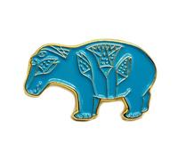 Egyptian Hippo Enamel Pin Badge (Hippopotamus, Seth, Rebirth)