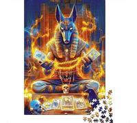 Egyptian Jackal Head Tarot 1000 Piece Jigsaw Puzzle Paper for Adults Mystical Puzzle Game for Family Calming Relaxation Home Decor 52x38cm/1000pcs
