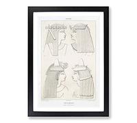 Egyptian Ladies by Emile Prisse d'Avennes Framed Print | A2 Black Framed Wall Art | Ready to Hang | Modern Nature Picture | Living Room Bedroom Lounge Office