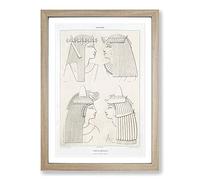 Egyptian Ladies by Emile Prisse d'Avennes Framed Print | A2 Oak Framed Wall Art | Ready to Hang | Modern Nature Picture | Living Room Bedroom Lounge Office
