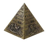 Egyptian Landmark Metal Pyramids Statue Home Decor Gift Table Shelf Ornament Bronze