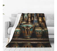 Egyptian Magic Jar Ultra-Soft Flannel Blanket - One Blanket for Home, Travel, and The Outdoors - 80"x60"
