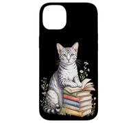 Egyptian Mau Cat Bookworm Flowers Book Reading Books Case for iPhone 14 Plus