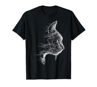 Egyptian-Mau Cat Lover Drawing Motif Illustration T-Shirt