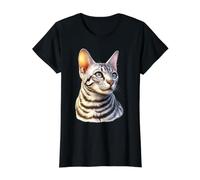 Egyptian Mau Cat Value Graphic T-Shirt, Women, Black, S