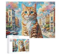 Egyptian Mau Jigsaw Puzzles Puzzles for Adults Kids. 500 Pieces Cute Pet Great Gifts Challenge Toy Educational Games Home Decoration for Educational Games Gifts 500 PCS