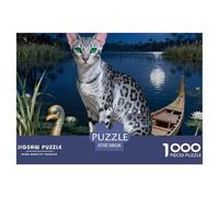 Egyptian Mau1000 Piece Puzzle Puzzle Cute Cats A Challenging Puzzle for The Whole Family 38x26cm/1000pcs