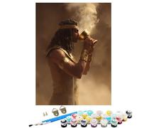 Egyptian Men Abstract Paint by Numbers for Adults With Frame, Paint by Numbers, Easy Diy Oil Painting Kits on Canvas with Brushes, Hobbies for Women for Home Wall Decor Gifts 16x22 in BJHDK329