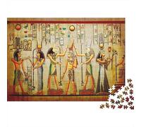Egyptian Mural Jigsaw Puzzle 1000 Piece Recyclable Material Ancient Art Puzzles for Elderly Relieve Senile Dementia Fun Activity Great Gift Idea 70x50cm/1000pcs