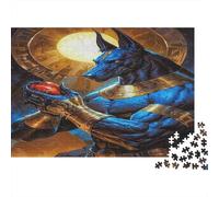 Egyptian Myth Anubis 1000 Piece Jigsaw Puzzle for Adults Paper Puzzle Game Sunlight Art Relaxing Gift Decor 52x38cm/1000pcs